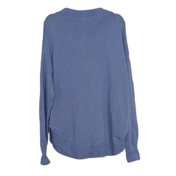 Zaket & Plover Knit Sweater Womens Size XL Blue Ribbed Trim Long Sleeve Pullover - Picture 6 of 9